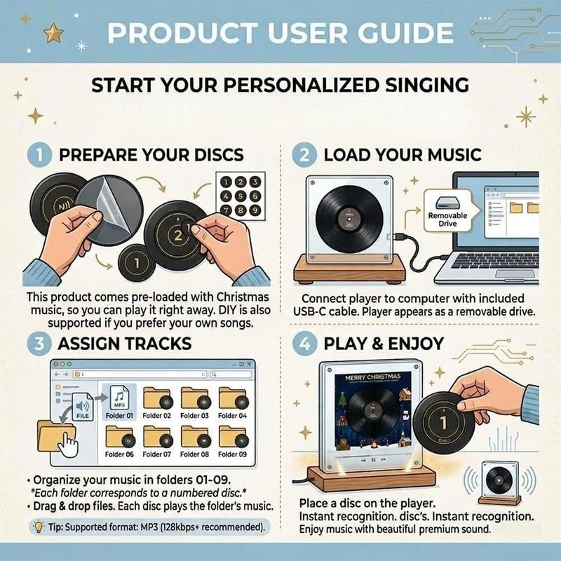 Holiday Vinyl Music Player