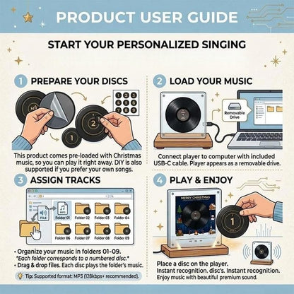 Holiday Vinyl Music Player